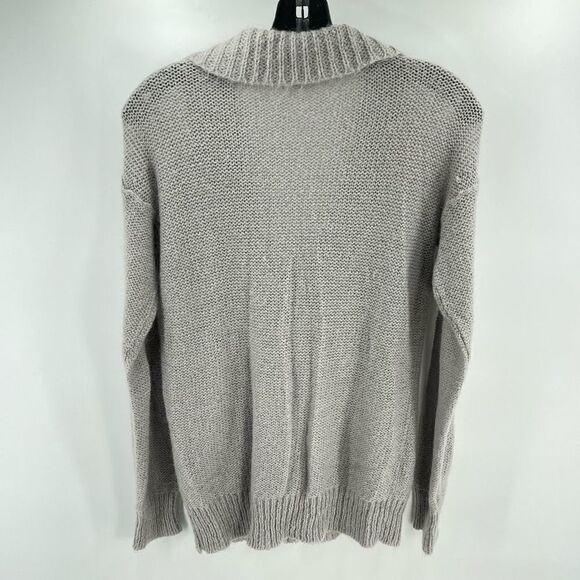 J. Crew dolce shawl collar wool mohair lightweight sweater XS EUC grey - Picture 11 of 12
